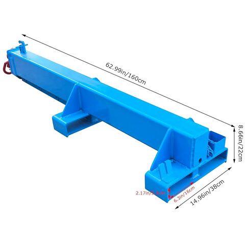 2200LB Forklift Jib Boom Crane, Mobile Crane Lifting Hoist, Max Length 8.2 Feet, Forklift Boom Attachment Towing Handling Equipment, 6.3''x2.17'' Socket Size in Kuwait