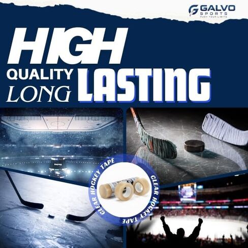 شريط هوكي شفاف 6 عبوات، 25 مم × 25 م، شريط جورب هوكي لاصق قوي لواقيات الساق، بدون بقايا، شريط قبضة متين in Kuwait