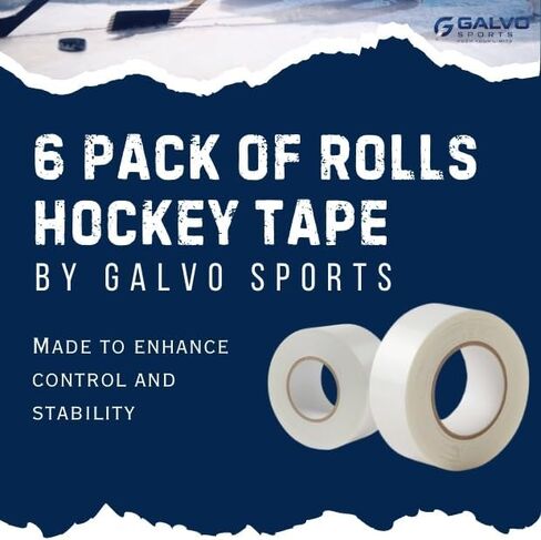 شريط هوكي شفاف 6 عبوات، 25 مم × 25 م، شريط جورب هوكي لاصق قوي لواقيات الساق، بدون بقايا، شريط قبضة متين in Kuwait