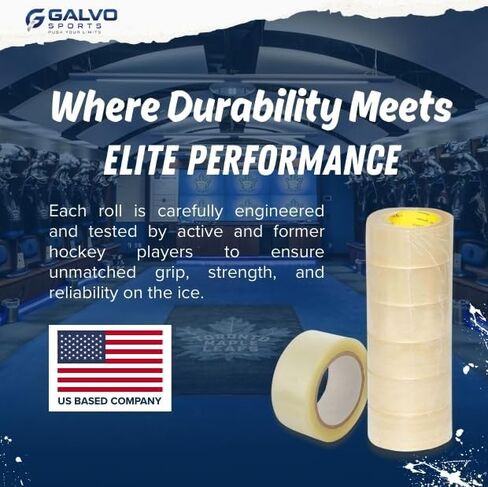 شريط هوكي شفاف 6 عبوات، 25 مم × 25 م، شريط جورب هوكي لاصق قوي لواقيات الساق، بدون بقايا، شريط قبضة متين in Kuwait