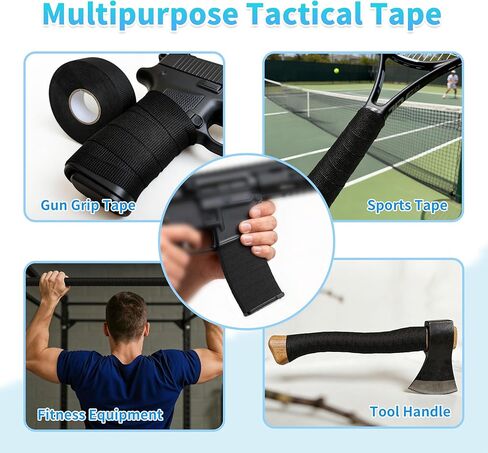2 Pack Tactical Goon Grip Tape for Guns, Handgun, Pistol, Rifle - 1 Inch x 27.34 Yards Multipurpose Tape for Hockey, Sport Handle, Gardening Tools in Saudi Arabia