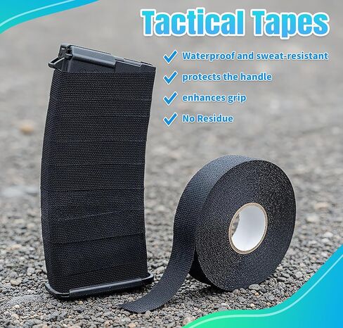 2 Pack Tactical Goon Grip Tape for Guns, Handgun, Pistol, Rifle - 1 Inch x 27.34 Yards Multipurpose Tape for Hockey, Sport Handle, Gardening Tools in Saudi Arabia