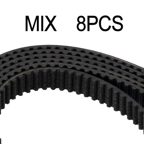 8pcs 3D Printer Timing Belt, 2GT-6MM Closed Loop Rubber Belt 110mm 112mm 122mm 158mm 200mm 280mm 300mm 400mm Width 6mm in Saudi Arabia