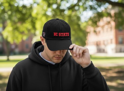 Desert Cactus North Carolina State University Baseball Hat NCSU Wolfpack Brimmed Embroidered Cap Adjustable Cloth Strap TypeC in Saudi Arabia
