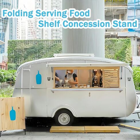 رف امتياز قابل للطي مقاس 48 × 12 بوصة، رف تقديم منسدل من الفولاذ المقاوم للصدأ، رف قابل للطي مثبت على الحائط لنافذة شاحنة الطعام وحامل الامتياز in Kuwait