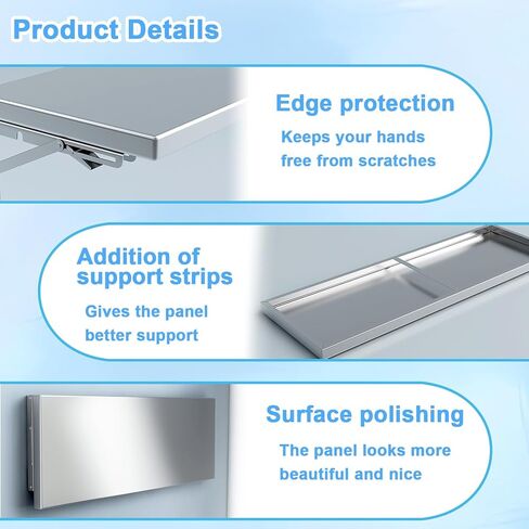 رف امتياز قابل للطي مقاس 48 × 12 بوصة، رف تقديم منسدل من الفولاذ المقاوم للصدأ، رف قابل للطي مثبت على الحائط لنافذة شاحنة الطعام وحامل الامتياز in Kuwait