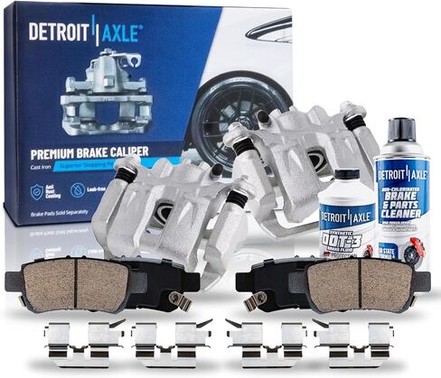 Detroit Axle - Rear Brake Shoes for 2005-2007 Chevrolet Malibu 2005-2008 Cobalt [Rear Drum Model] Brake Shoes Set Replacement in Kuwait