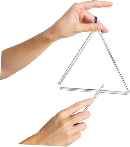 Vaguelly 1 Set Music Percussion Instruments Music Instruments Musical Triangle Musical Instruments Triangle Musical Instrument Music Triangle Percussion Kit Silver Metal in Saudi Arabia