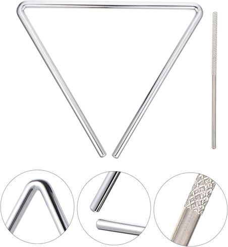 Vaguelly 1 Set Music Percussion Instruments Music Instruments Musical Triangle Musical Instruments Triangle Musical Instrument Music Triangle Percussion Kit Silver Metal in Saudi Arabia