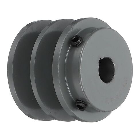 uxcell 2BK30-1 V-Belt Sheave 1"Bore 3.15"OD Double Groove Web Sheave Bored-to-Size Sheave, Cast Iron, Belt Section for 3L or B Belt in Kuwait