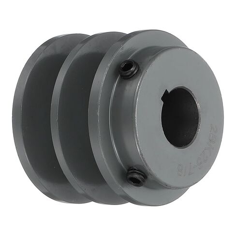 uxcell 2BK30-1 V-Belt Sheave 1"Bore 3.15"OD Double Groove Web Sheave Bored-to-Size Sheave, Cast Iron, Belt Section for 3L or B Belt in Kuwait