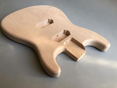 Generic جيتار كهربائي من الماهوجني مشروع فارغ غير مكتمل لاستبدال جسم الجيتار (نموذج 1) in Kuwait