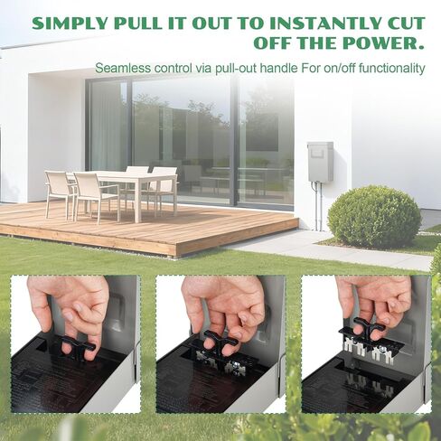 صندوق فصل 30 أمبير مع صمامات، حاوية معدنية مقاومة للماء في الهواء الطلق مع مفتاح سحب، مدرج في قائمة UL، قطع التيار المتردد لتكييف الهواء ونظام التدفئة والتهوية وتكييف الهواء المنزلي (يشمل المصهر) (30 أمبير) in Kuwait