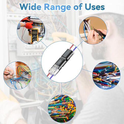 50PCS Quick Clip Fasteners Wire Connector, Double Wire Plug in Connector with Locking Buckle, Low Voltage Wire Connector, Multi-Purpose Snap-On Blocks for Strip Lights DIY Crafting in Kuwait