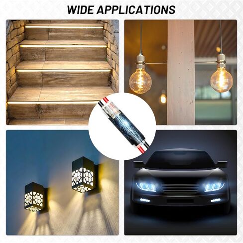 50 Pack Low Voltage 2 Pin Wire Quick Connectors,Led Strip Lights Quick Wire Connectors,Double Wire Plug in Connector with Locking Buckle- No Stripping Or Cutting Required for Home Wiring Projects in Kuwait