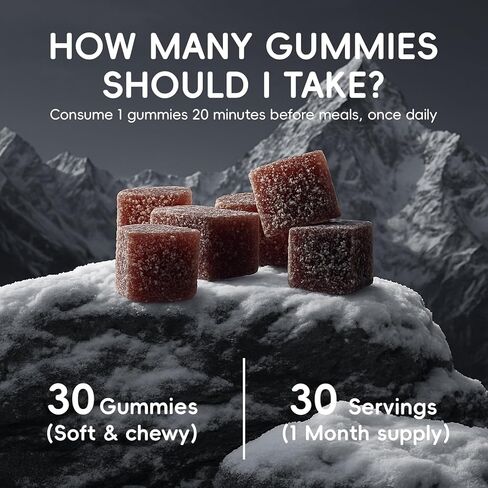 Alpha Gummies for Men, with Shilajit, Sea Moss, Ashwagandha, Manuka Honey + 22 in 1 Ingredients, All Natural Support Overall Health & Wellness, Advanced Formula, 30 Gummies (1) in Saudi Arabia