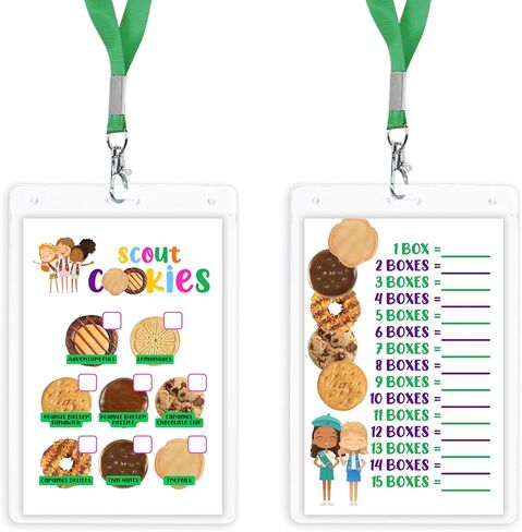 قائمة أسعار ملفات تعريف الارتباط الكشفية مرجع ABC Baker Cookie Booth Lanyard | 5 PK 4x6 "في غلاف واضح مع تعقب مبيعات الحبل الأخضر المباعة هنا ملفات تعريف الارتباط توقف باب علامة الإشارة in Kuwait