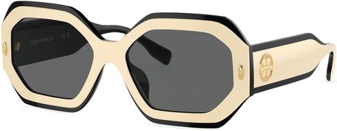 Tory Burch TY7192U 19396i Sunglasses Navy/Beige/Clear Lradient Gray 55mm in Kuwait
