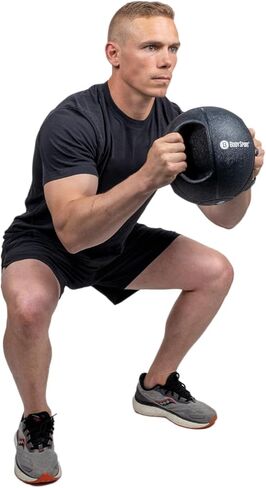 Body Sport Double Grip Medicine Ball, 18 lb. - Strength Training Weighted Exercise Tool - Softer Kettlebell Alternative for Home Fitness & Gyms in Saudi Arabia