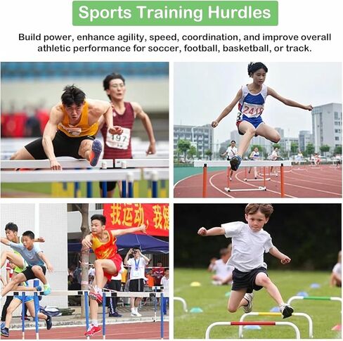 Adjustable Foam Hurdles for Track & Field Training, 5PCS Detachable Agility Equipment for Athletes, Soccer Speed Hurdles, Height Adjustable Sports Gear in Kuwait
