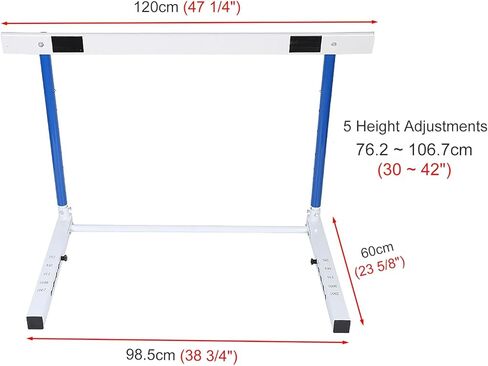 Track and Field Hurdles for Adult Athletes, Adjustable Height 30-42In Agility Hurdles, Outdoor Workout Training Pole Set, Professional Hurdle in Kuwait