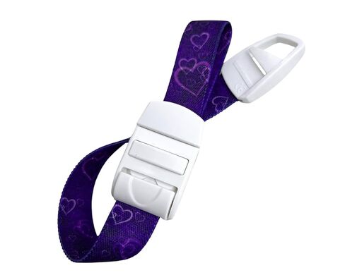 Profesional Quick and Slow Release Medical Nurse Tourniquet with Violet/Purple Hearts Pattern in Kuwait