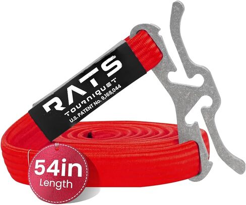 Rats Tourniquet System, Quick-Apply Emergency Tourniquet, First Aid, Survival Gear, Compact & Versatile Hemorrhage Control Medical Tool - Hi-Vis Red in Kuwait