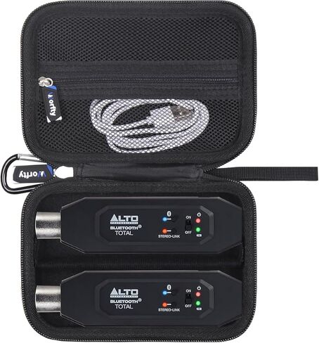 Case for ALTO Bluetooth Total 2 / ALTO Bluetooth Ultimate XLR Equipped Rechargeable Bluetooth Receiver Organizer - Hard Protective Travel Carrying Storage Bag (Black) in Saudi Arabia