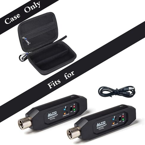 Case for ALTO Bluetooth Total 2 / ALTO Bluetooth Ultimate XLR Equipped Rechargeable Bluetooth Receiver Organizer - Hard Protective Travel Carrying Storage Bag (Black) in Saudi Arabia
