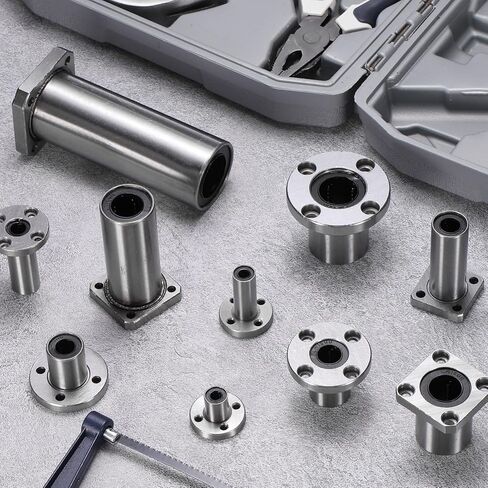 uxcell 2 Pack LMK10UU Linear Ball Bearings, 10mm Bore Square Flange Linear Ball Bearings Flange Motion Bushing with Double Side Rubber Seal ABEC3 for CNC, 3D Printer in Saudi Arabia