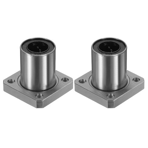 uxcell 2 Pack LMK10UU Linear Ball Bearings, 10mm Bore Square Flange Linear Ball Bearings Flange Motion Bushing with Double Side Rubber Seal ABEC3 for CNC, 3D Printer in Saudi Arabia