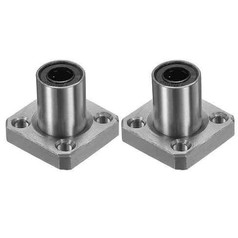 uxcell 2 Pack LMK10UU Linear Ball Bearings, 10mm Bore Square Flange Linear Ball Bearings Flange Motion Bushing with Double Side Rubber Seal ABEC3 for CNC, 3D Printer in Saudi Arabia