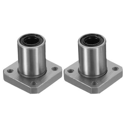uxcell 2 Pack LMK10UU Linear Ball Bearings, 10mm Bore Square Flange Linear Ball Bearings Flange Motion Bushing with Double Side Rubber Seal ABEC3 for CNC, 3D Printer in Saudi Arabia