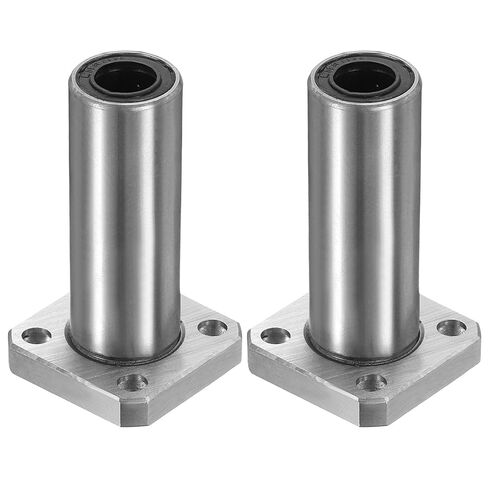 uxcell 2 Pack LMK10UU Linear Ball Bearings, 10mm Bore Square Flange Linear Ball Bearings Flange Motion Bushing with Double Side Rubber Seal ABEC3 for CNC, 3D Printer in Saudi Arabia
