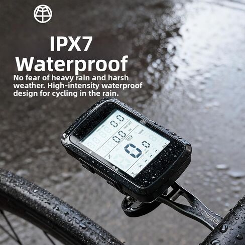 جهاز كمبيوتر الدراجة GPS عداد السرعة للدراجة مع إضاءة خلفية تلقائية مقاومة للماء وعمر بطارية طويل in Kuwait
