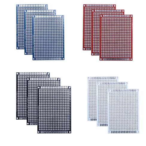 8 قطع (7 × 9 سم) لوحة PCB مزدوجة الجوانب طقم نموذج لحام 4 ألوان لوحة دوائر مطبوعة عالمية DIY للحام والمشروع الإلكتروني in Kuwait