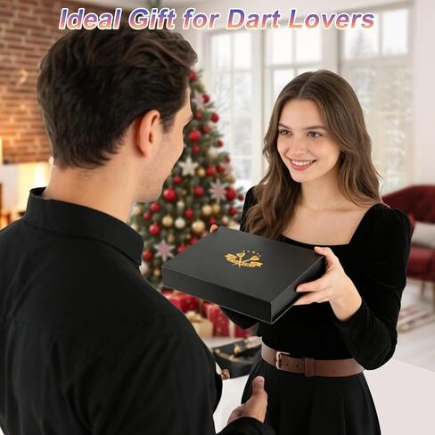 CHERAINTI Darts Metal Tip Set, 12 PCS Professional Steel Tip Darts for Dartboard with 20g 22g 24g Brass Barrels, 18 Aluminum Shafts, 36 Flights, 50 Rubber O-Rings, Sharpener Tool Kit and Gift Box in Kuwait