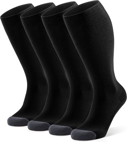 FITRELL 4 Pairs Compression Socks for Women & Men, 15-20mmHg Circulation Support for Athletic Travel Daily Wear in Kuwait