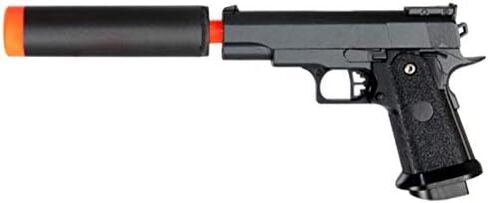 UK Arms G10A Mini M1911 Hi Capa 4.3 مسدس معدني زنبركي Airsoft - مسدس زنبركي معدني للمبتدئين (أسود) in Kuwait