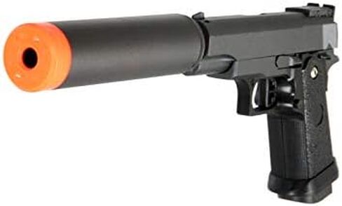 UK Arms G10A Mini M1911 Hi Capa 4.3 مسدس معدني زنبركي Airsoft - مسدس زنبركي معدني للمبتدئين (أسود) in Kuwait