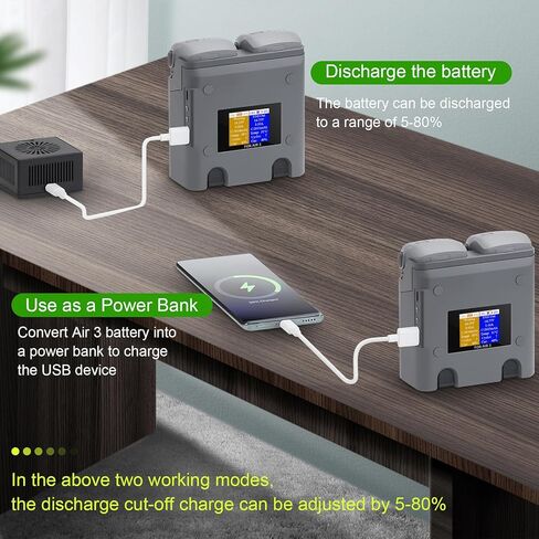 Two Way Battery Charging Hubs for Air 3 2Batteries Hubs Two Woking Modes Storage & Intelligent Flight Battery Charging in Saudi Arabia