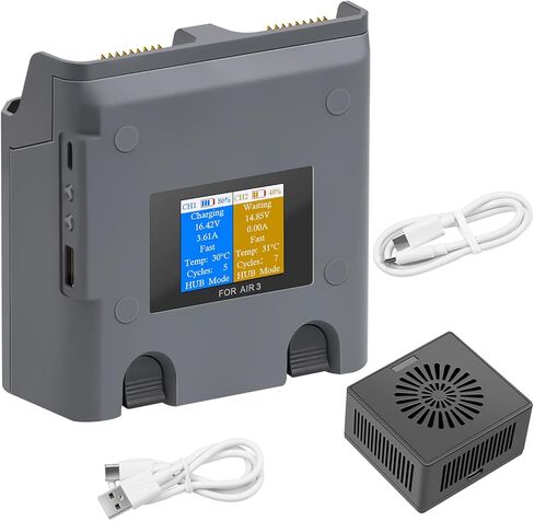 Two Way Battery Charging Hubs for Air 3 2Batteries Hubs Two Woking Modes Storage & Intelligent Flight Battery Charging in Saudi Arabia