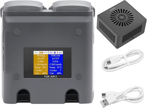 Two Way Battery Charging Hubs for Air 3 2Batteries Hubs Two Woking Modes Storage & Intelligent Flight Battery Charging in Saudi Arabia