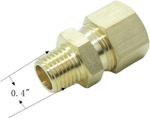 3 Pcs Brass Tube Fitting 1/2" Tube OD Compression x 1/4" NPT Male Pipe Connector in Saudi Arabia