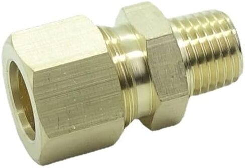 3 Pcs Brass Tube Fitting 1/2" Tube OD Compression x 1/4" NPT Male Pipe Connector in Saudi Arabia