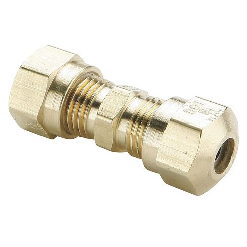 Parker Hannifin 62NTA-4-pk5 Air Brake-NTA Union Fitting, Brass, 1/4" Compression Tube x 1/4" Compression Tube (Pack of 5) in Saudi Arabia