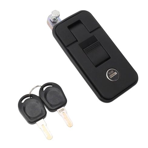 Adjustable Lever Hand Compression Latch, Zinc Alloy RV Latch Key Lock Security, Reinforced Steel Plate with 3.7x1.8in Hole Size, Ideal for RV Trailers, Campervans & Caravans in Kuwait