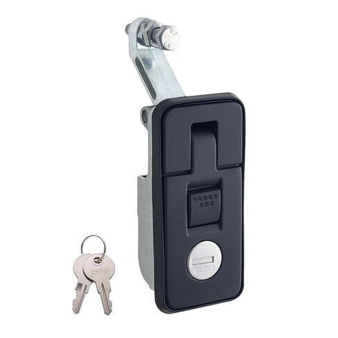 Compression Latch Lock with 2 Keys, Zinc Alloy Flush Mount Latch for Truck, Marine, RV, Storage Box, Black in Saudi Arabia