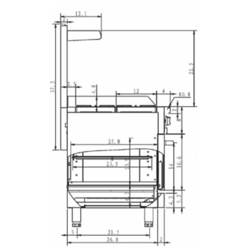 EMPURA 60" Freestanding Natural Gas Range | Cooking Stove with Dual Standard Oven and (6) Cast-Iron Open Burners for Cafeteria Restaurant | 280,000 BTU | 60"W x 32-5/8"D x 60-3/8"H, Stainless Steel in Kuwait