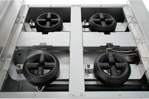 EMPURA 24" Freestanding Natural Gas Range | Cooking Stove with Single Standard Oven and (4) Cast-Iron Open Burners for Kitchen Restuarant | 151,000 BTU | 24"W x 60-3/8"H x 32-5/8"D, Stainless Steel in Kuwait